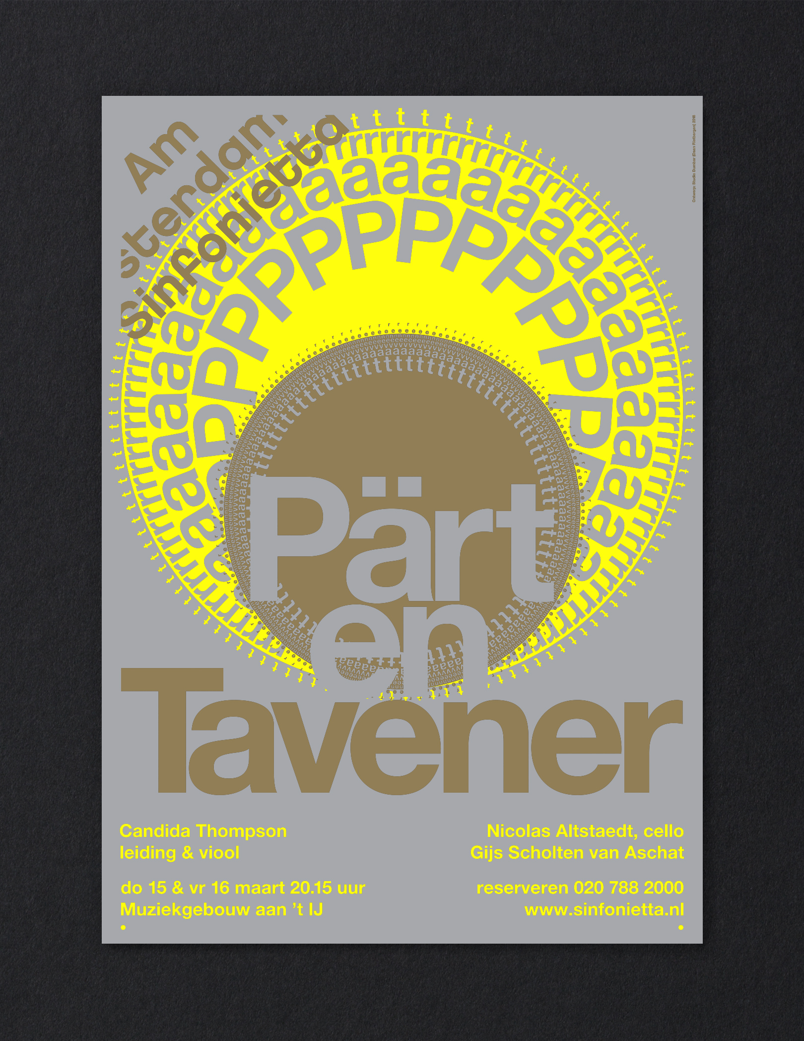 Amsterdam Sinfonietta Posters Part en Tavener