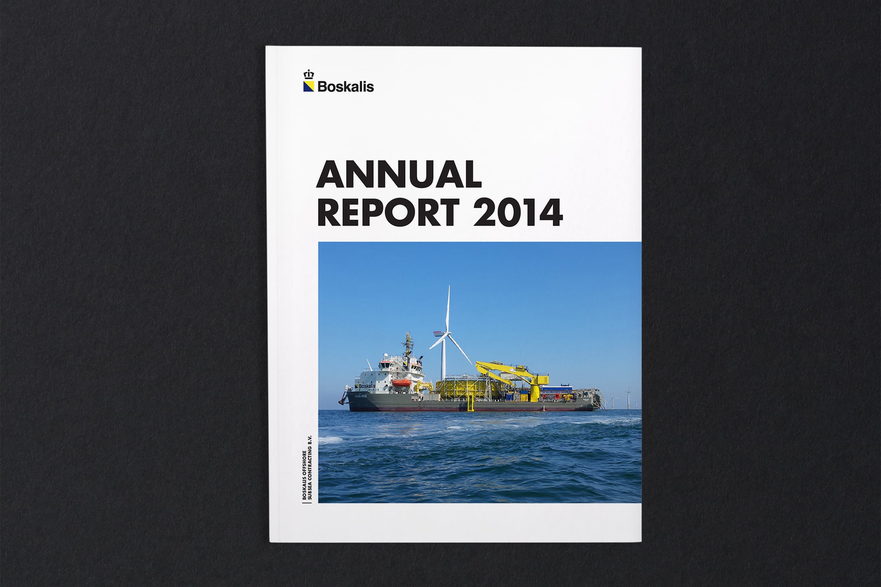 studio dumbar design visual brand identity for Boskalis the leading dredging and marine experts Annual Report print design