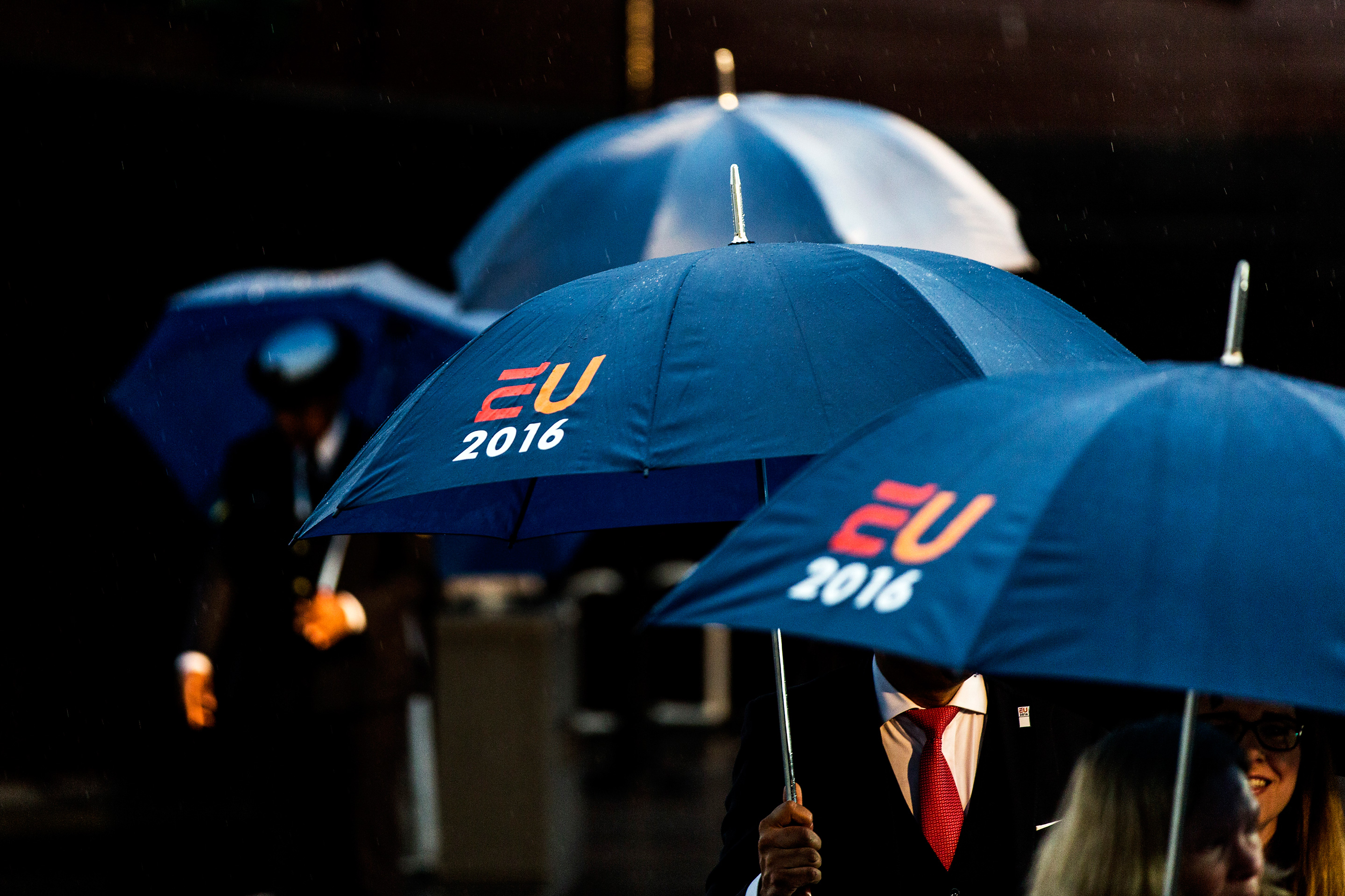 studio dumbar design visual brand identity for EUNL the European logo and event style for the Dutch Presidency of the European Union umbrella design 2016
