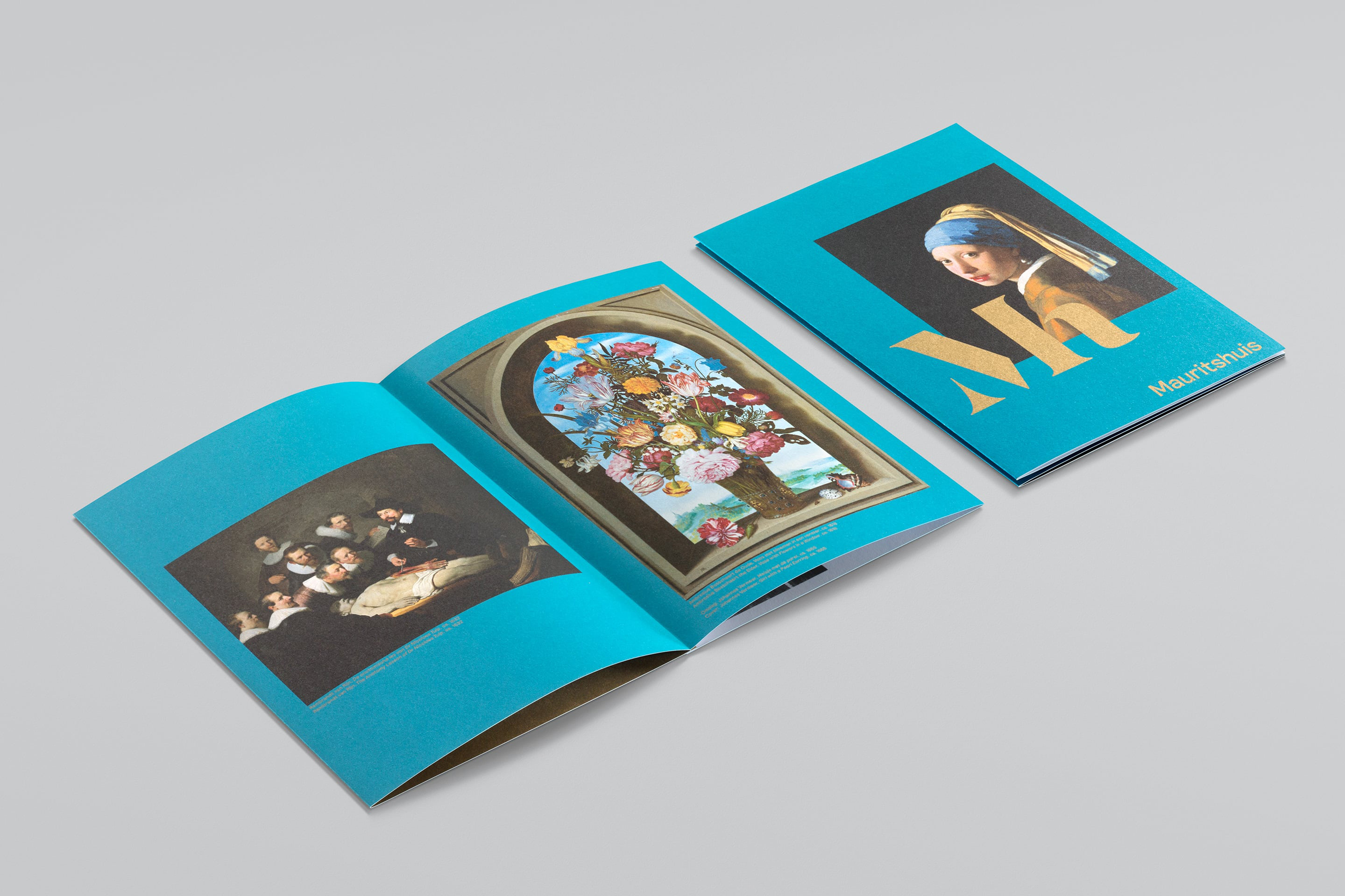 studio dumbar design visual brand identity for Mauritshuis Royal Picture Gallery brocure design