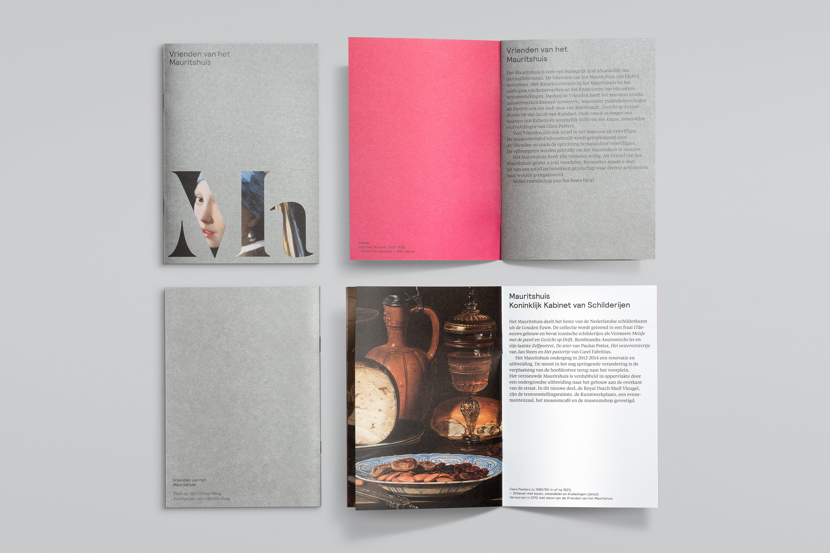 studio dumbar design visual brand identity for Mauritshuis Royal Picture Gallery friends of the mauritshuis brocure design