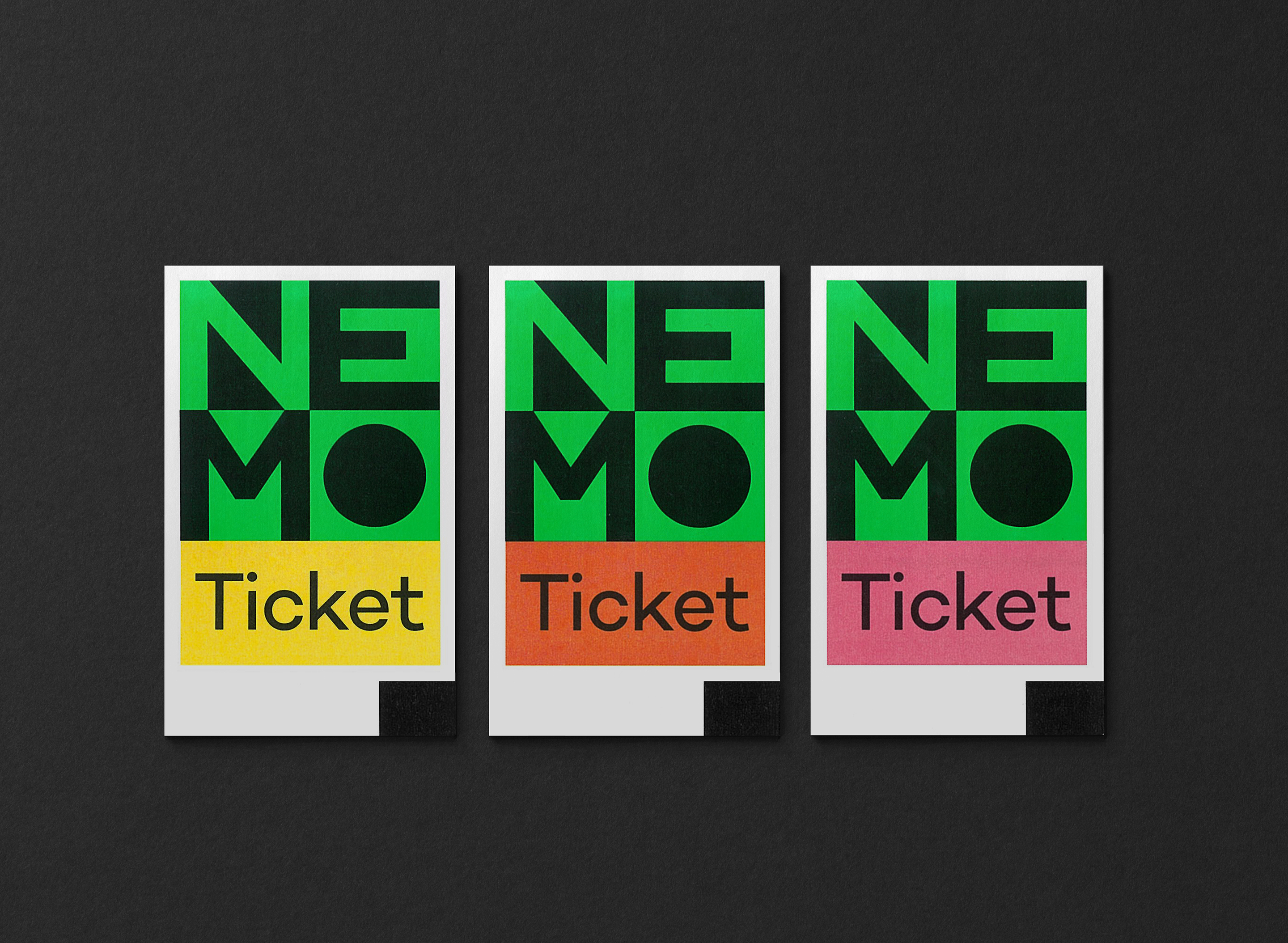 studio dumbar design visual brand identity for Nemo Science Museum ticket design