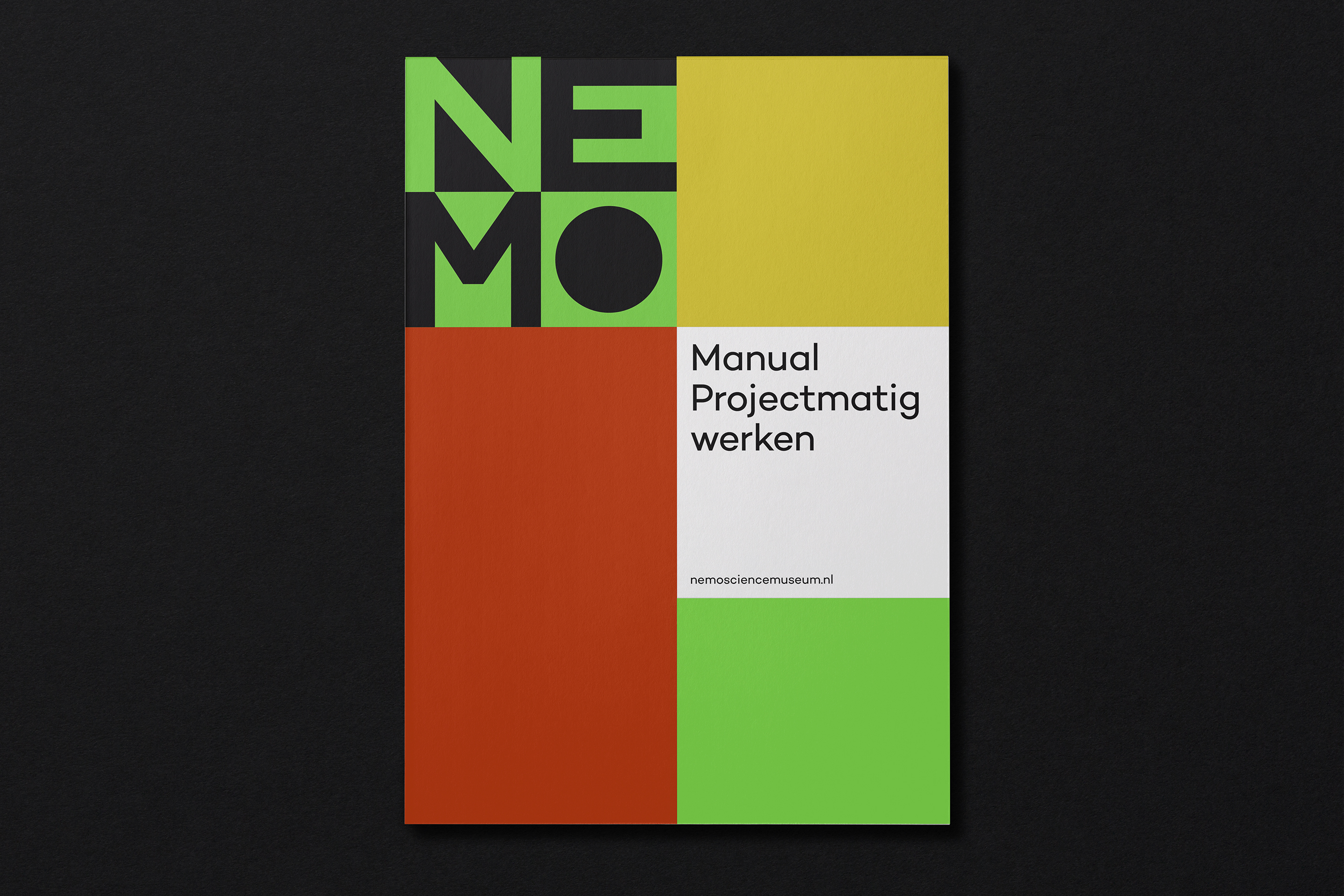studio dumbar design visual brand identity for Nemo Science Museum brochure cover design